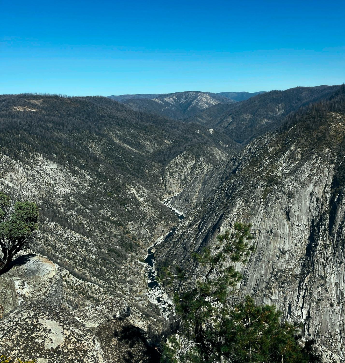 The Feather River as seen from far above the canyon.